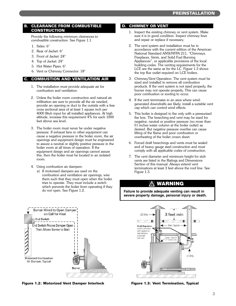 Warning | PB Heat Gas/Oil Boilers User Manual | Page 5 / 55