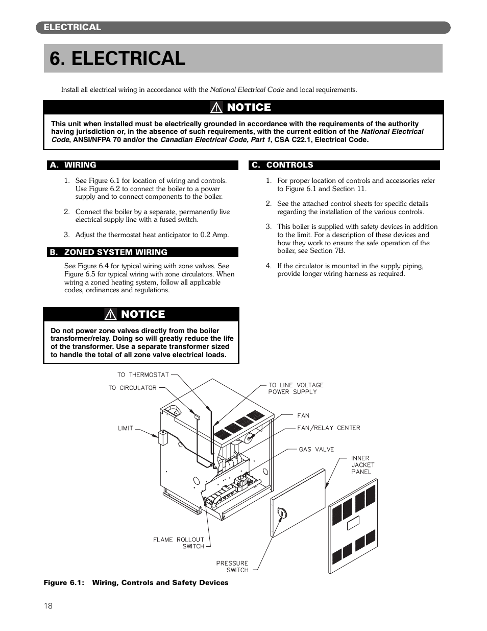 Electrical, Notice | PB Heat DE User Manual | Page 20 / 43
