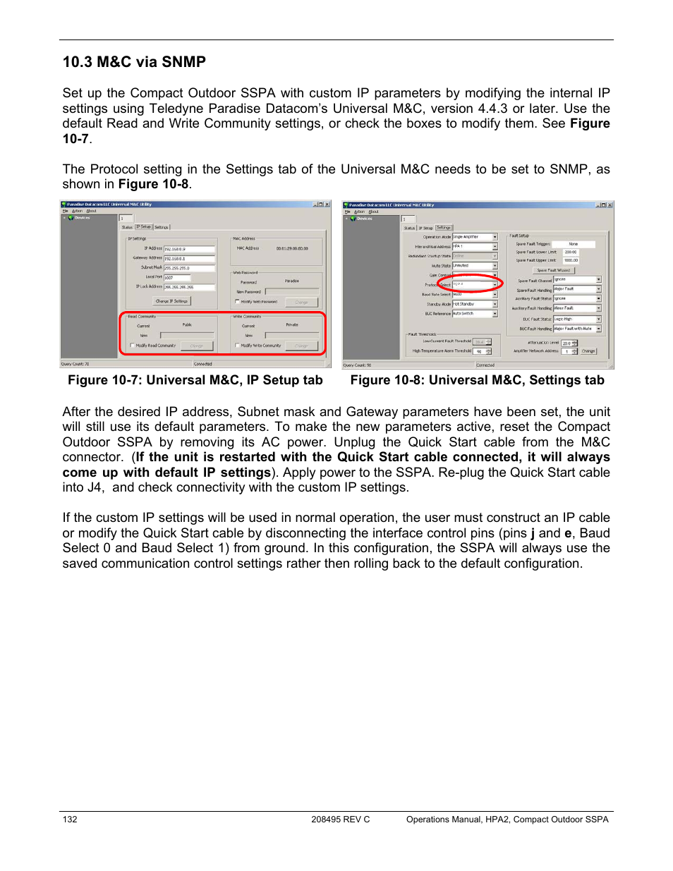 3 m&c via snmp | Paradise 205486 REV F User Manual | Page 132 / 142
