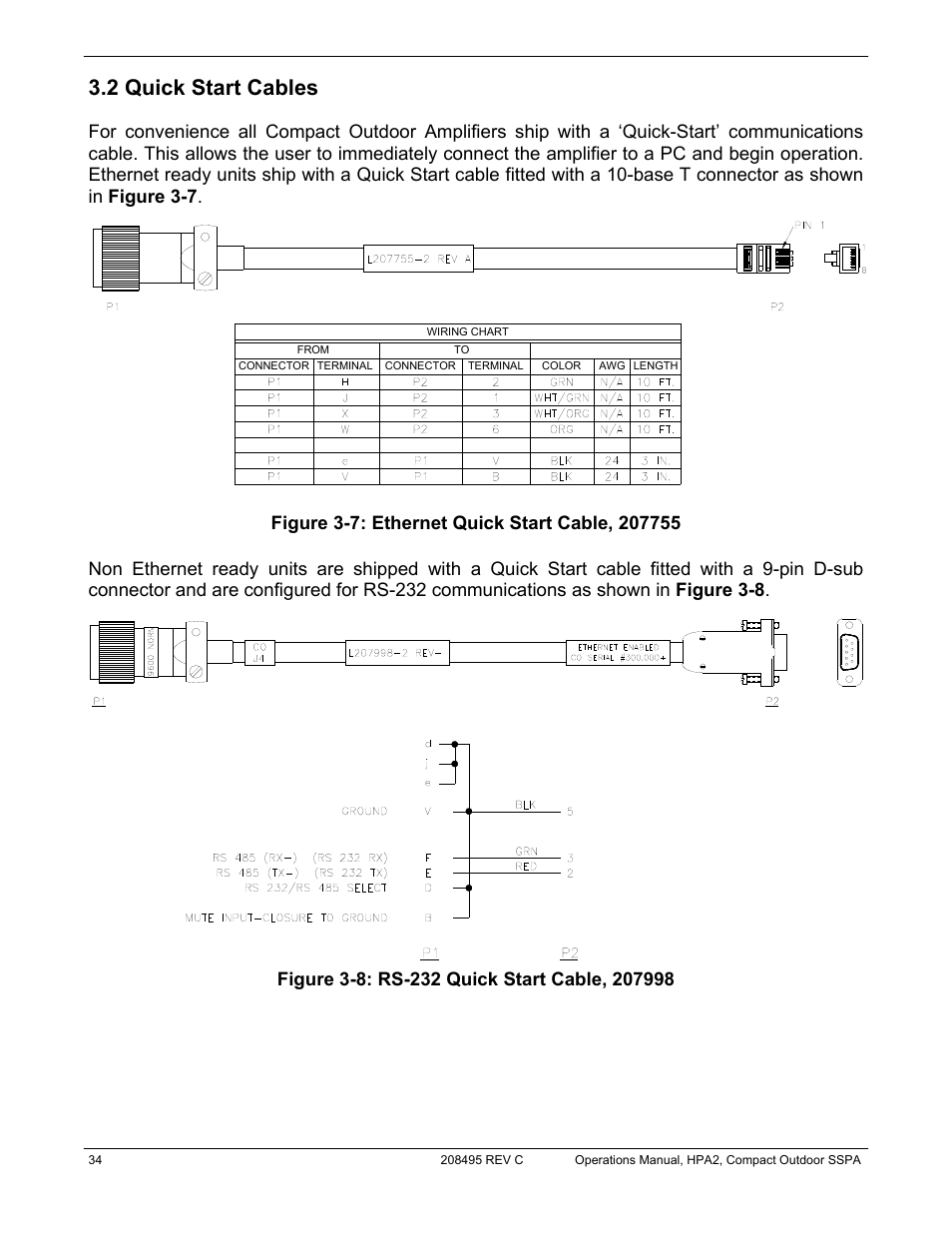 2 quick start cables | Paradise 205486 REV F User Manual | Page 34 / 142