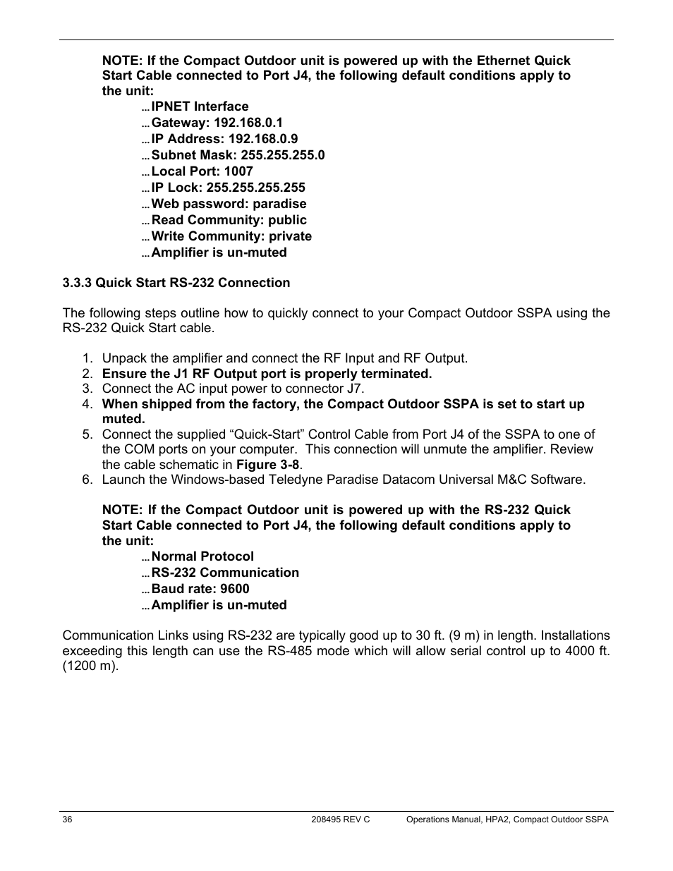Paradise 205486 REV F User Manual | Page 36 / 142