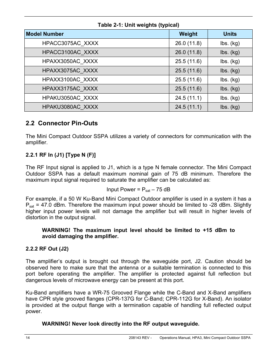 2 connector pin-outs | Paradise RA 5785 User Manual | Page 14 / 82