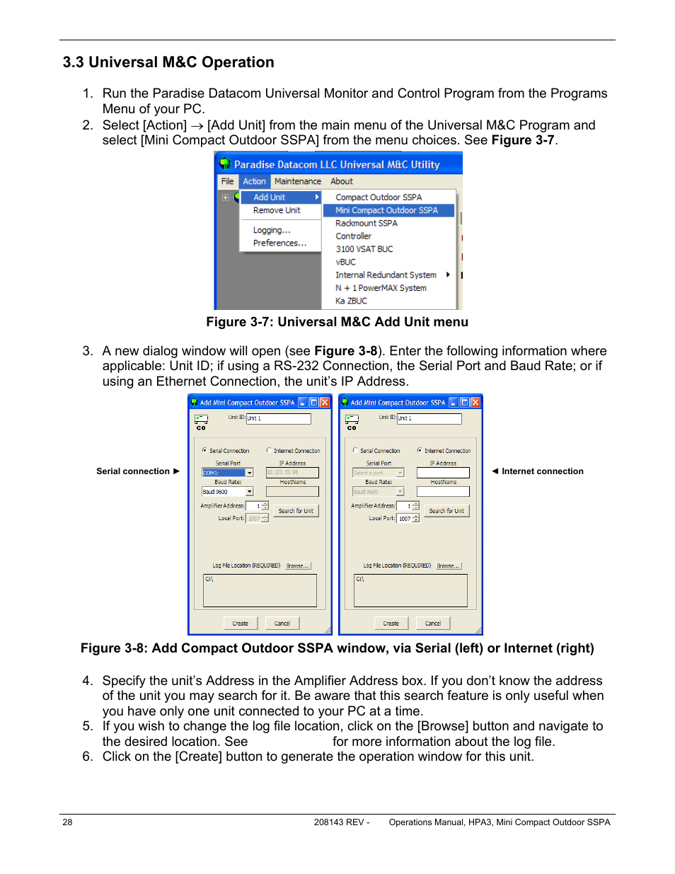 3 universal m&c operation | Paradise RA 5785 User Manual | Page 28 / 82