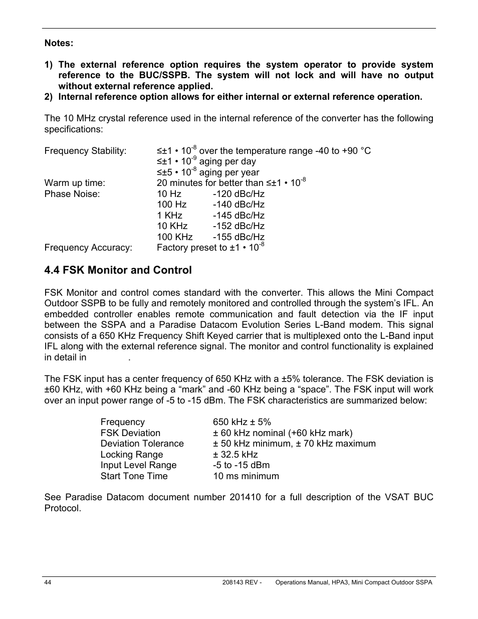 4 fsk monitor and control | Paradise RA 5785 User Manual | Page 44 / 82