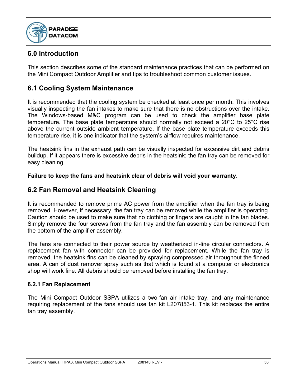 Paradise RA 5785 User Manual | Page 53 / 82