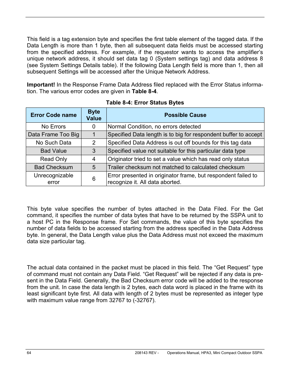 Paradise RA 5785 User Manual | Page 64 / 82