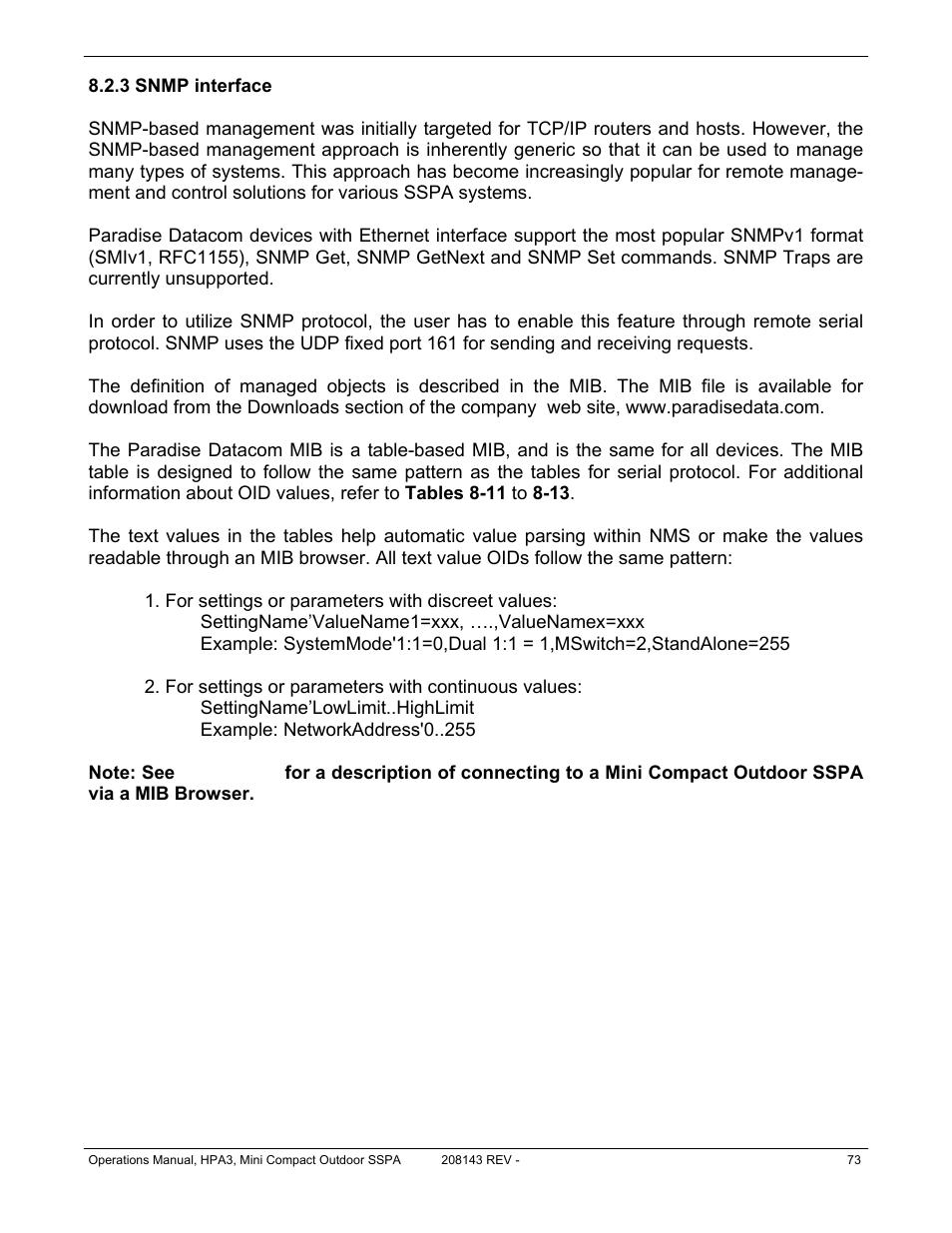 Paradise RA 5785 User Manual | Page 73 / 82