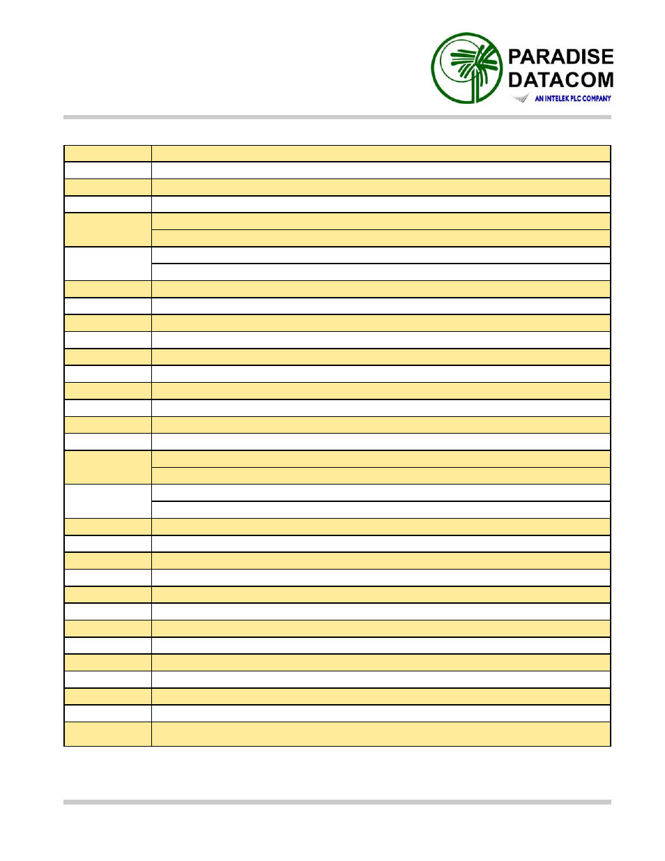 J7, parallel i/o connector pin-out | Paradise RCP2-1000 User Manual | Page 48 / 48