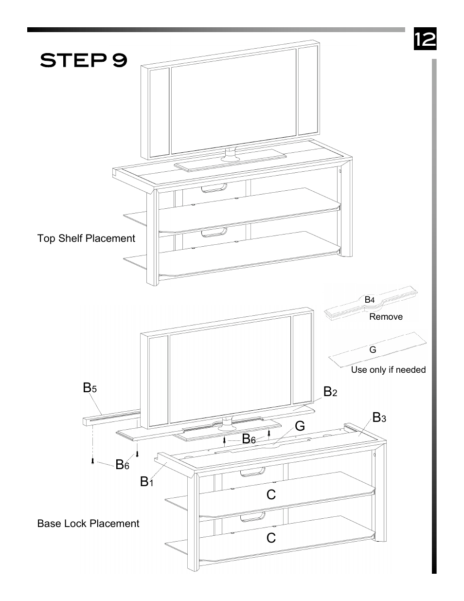 12 step 9, Cg b | Pinnacle Design TR5048 User Manual | Page 13 / 14