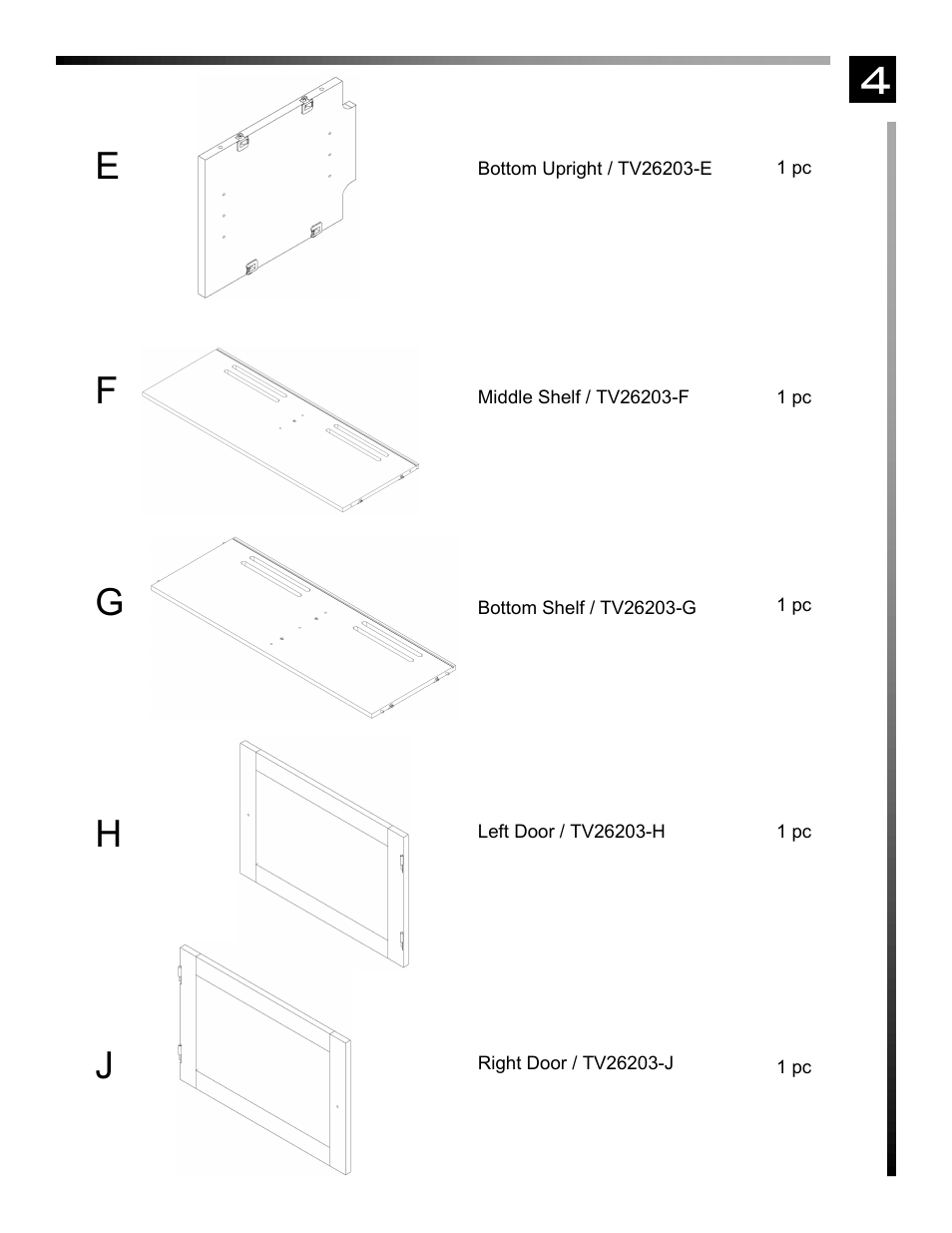 4g h | Pinnacle Design TV26203 User Manual | Page 5 / 13