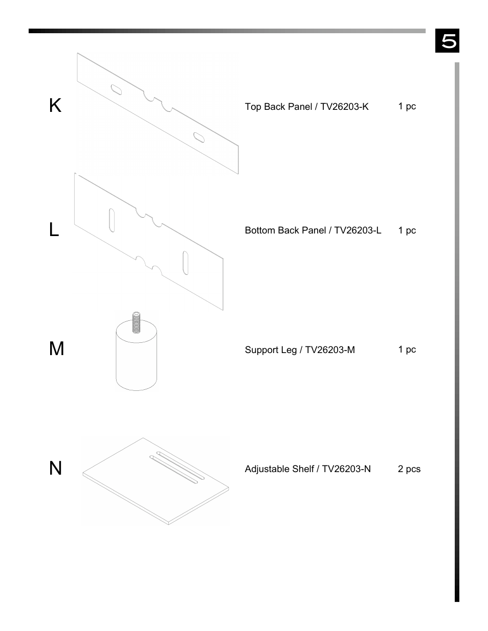5m n | Pinnacle Design TV26203 User Manual | Page 6 / 13