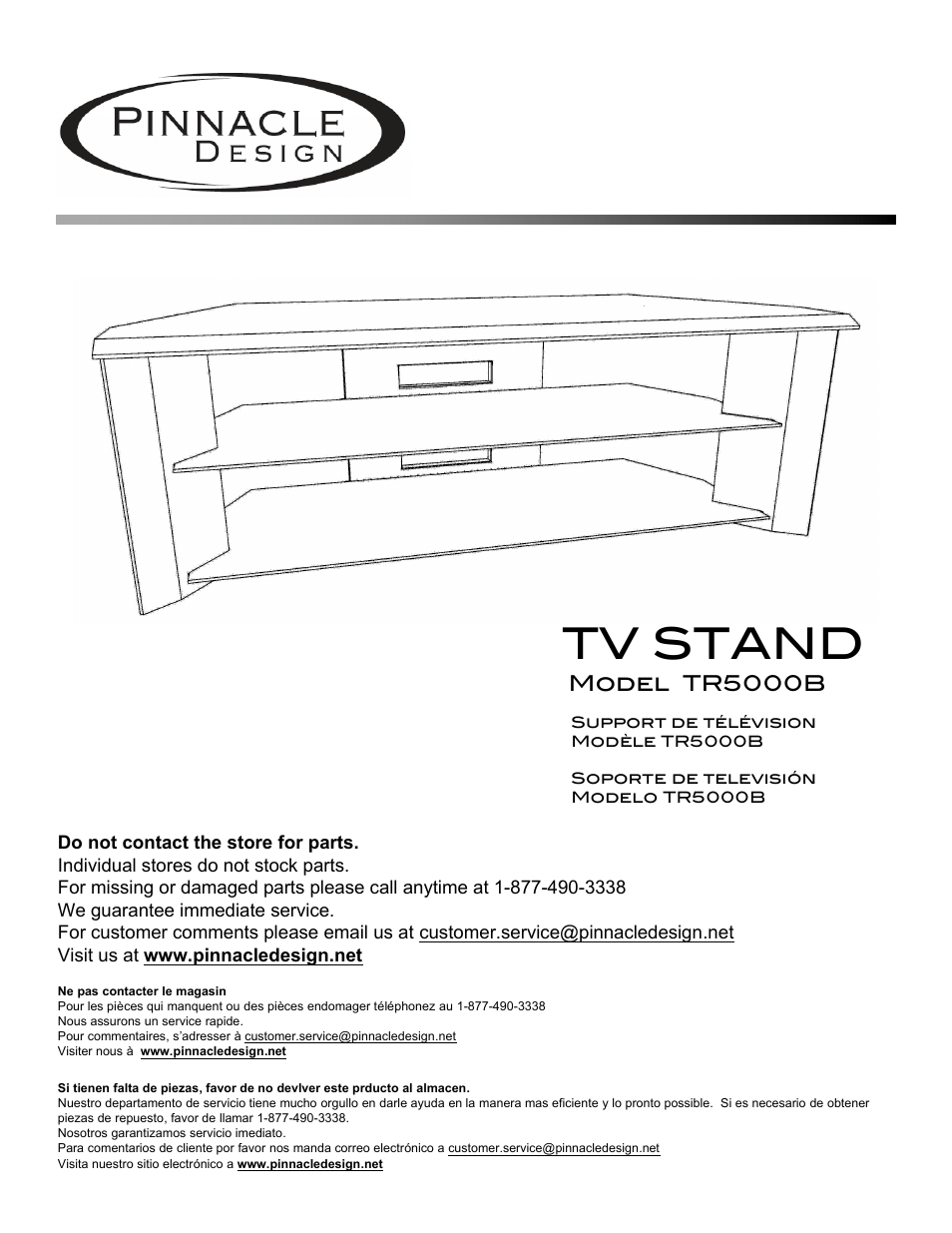 Pinnacle Design TR5000B User Manual | 5 pages