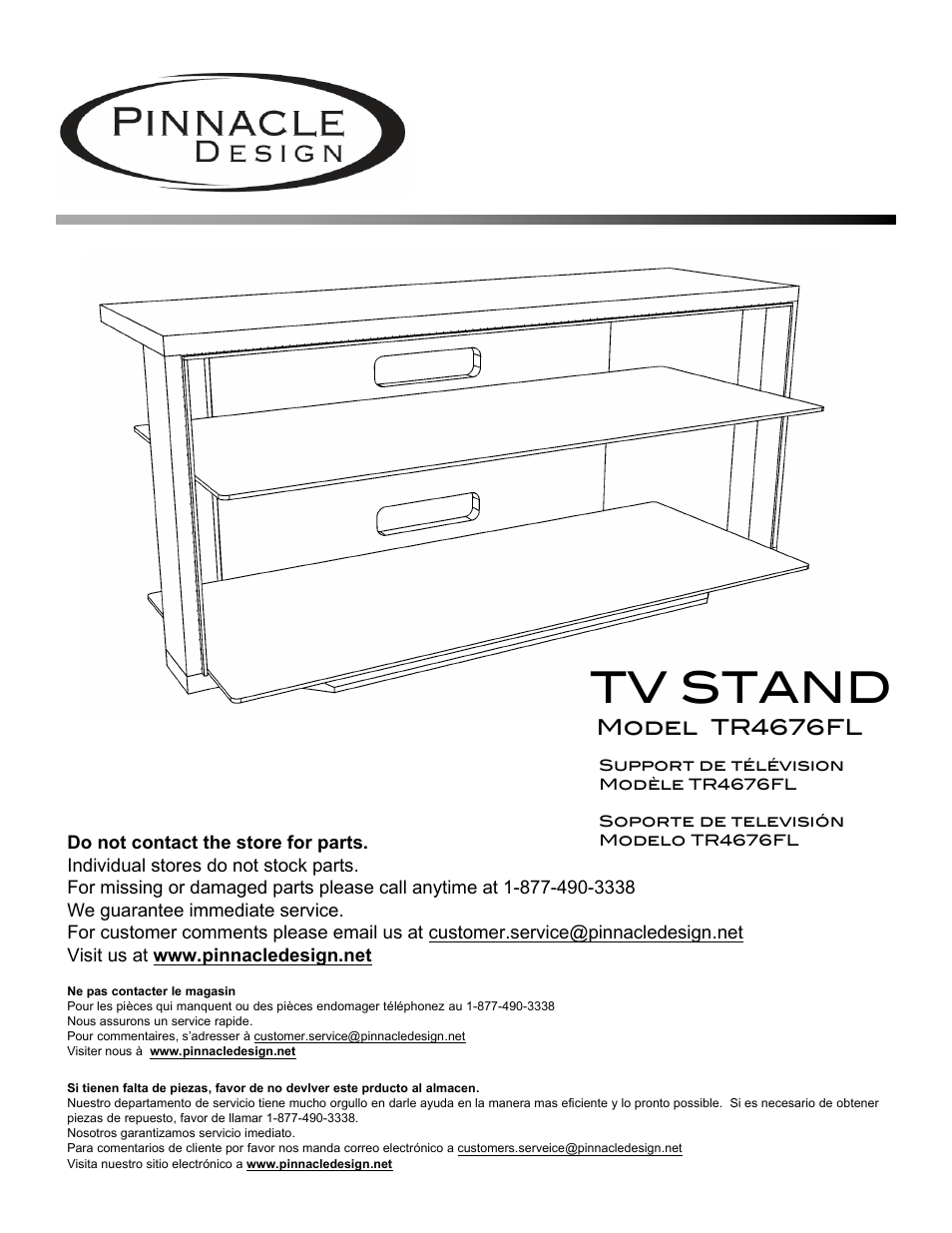 Pinnacle Design TR4676FL User Manual | 11 pages