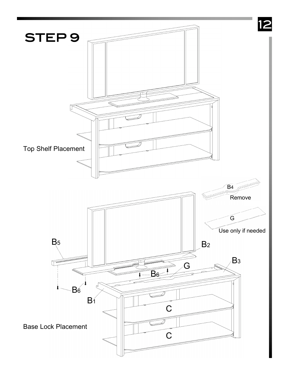 12 step 9, Cg b | Pinnacle Design TV48103 User Manual | Page 13 / 14