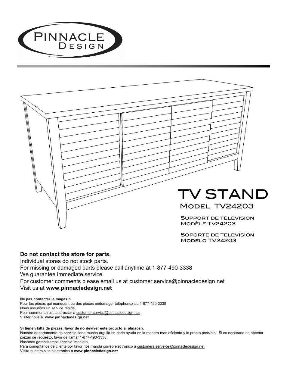 Pinnacle Design TV24203 User Manual | 17 pages