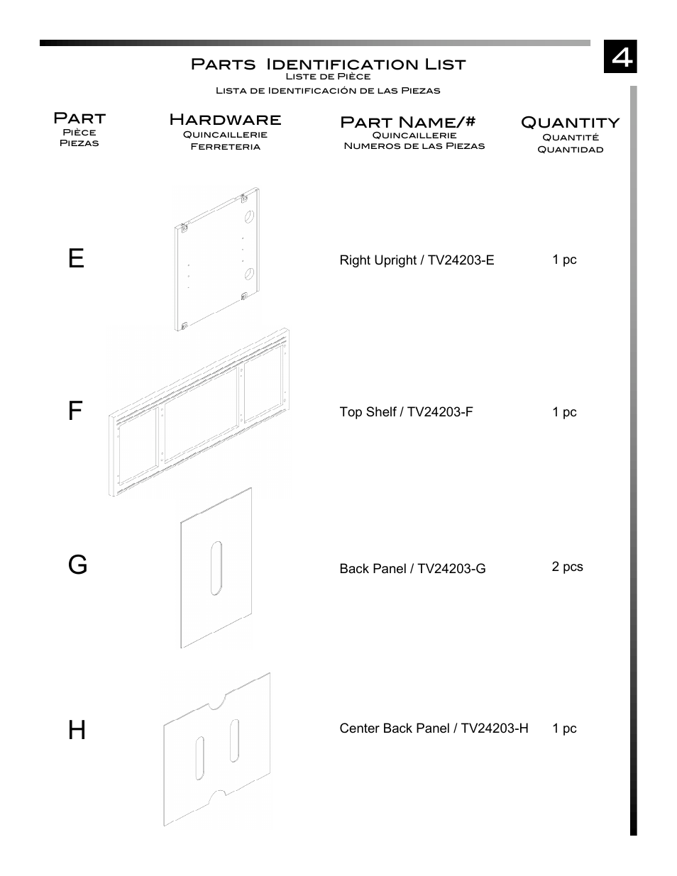 4g h | Pinnacle Design TV24203 User Manual | Page 5 / 17