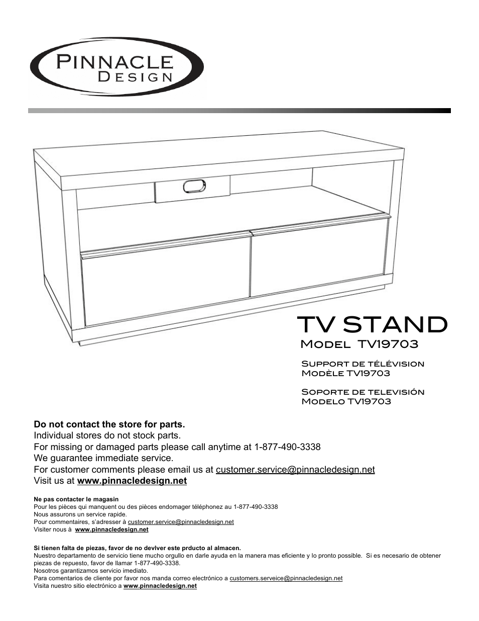 Pinnacle Design TV19703 User Manual | 10 pages