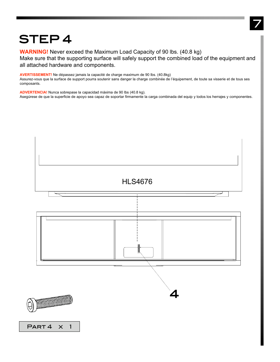 7step 4, Hls4676 | Pinnacle Design TR4676WA User Manual | Page 8 / 8