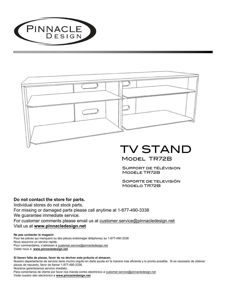 Pinnacle Design TR72B User Manual | 11 pages