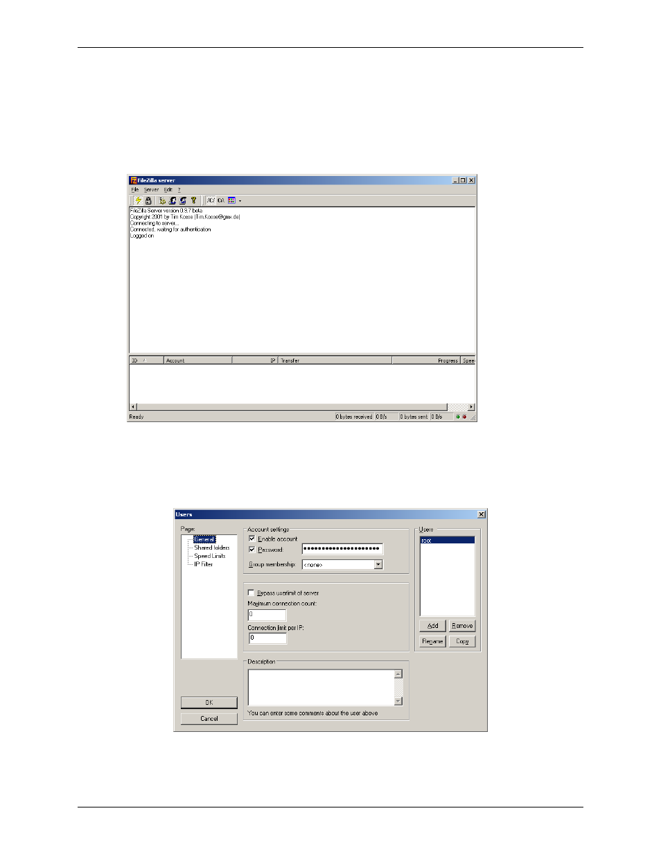 Configure the filezilla (ftp) server connection | Pinnacle Design Pinnacle Systems Media Stream Media Gateway 37T100105 User Manual | Page 20 / 80