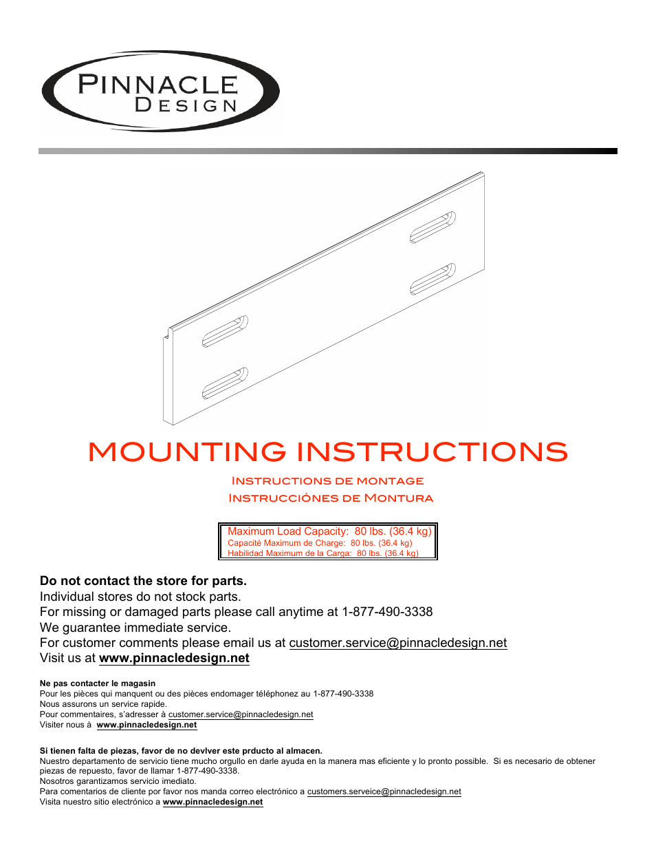 Pinnacle Design TV26403 User Manual | 7 pages