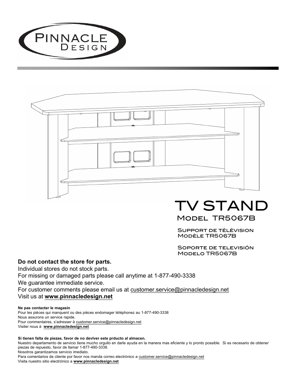 Pinnacle Design TR5067B User Manual | 6 pages