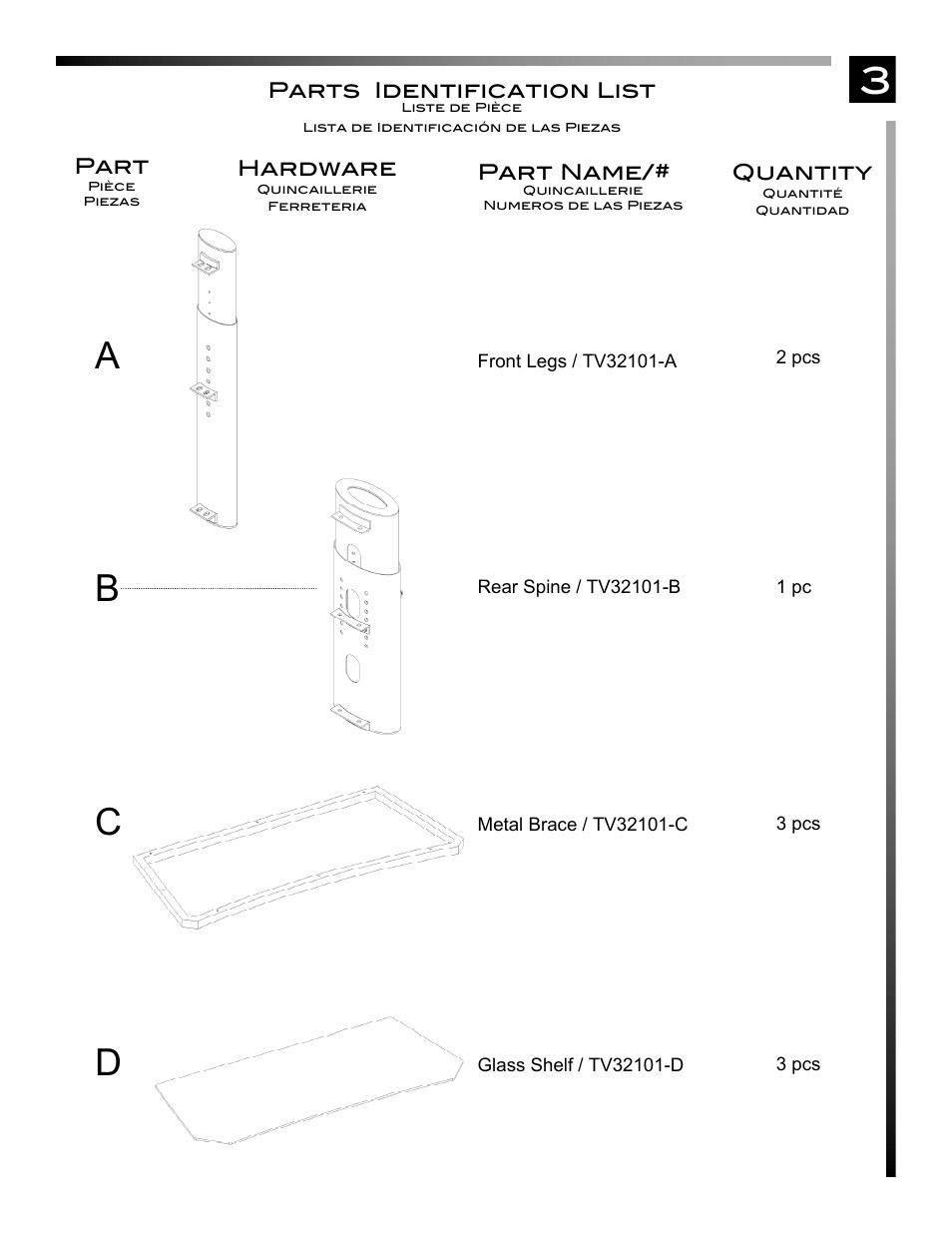 3a b c d | Pinnacle Design TV32101 User Manual | Page 4 / 9