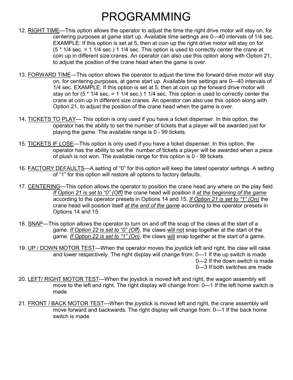 Programming | Pinnacle Speakers Crane WH6-120-6 User Manual | Page 7 / 40