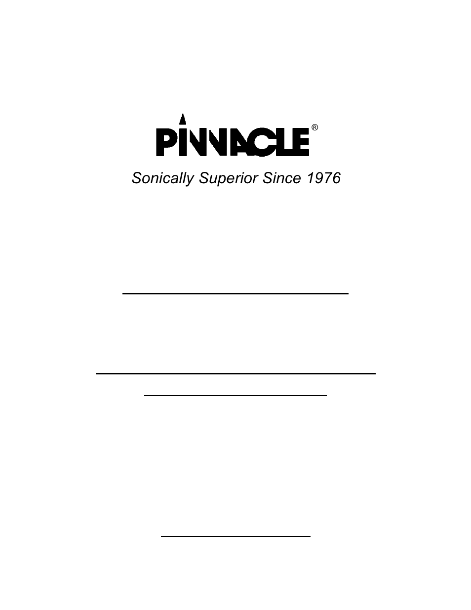 584bbbk owners manual, Subwoofer owner’s manual, Sonically superior since 1976 | Subsonic, Baby boomer, Baby boomer plus, Digital sub, 600 & supersonic | Pinnacle Speakers 3 User Manual | Page 5 / 17