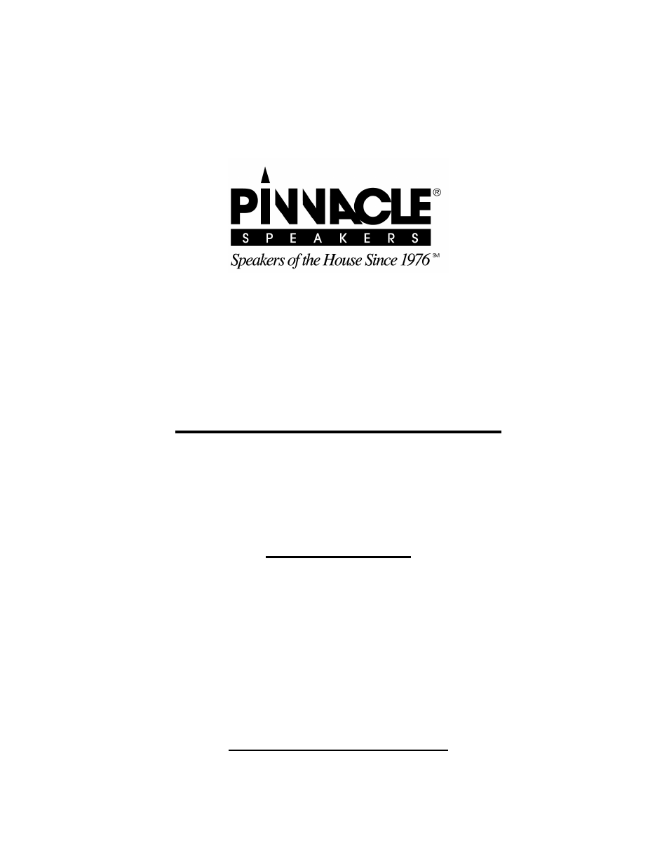 Pinnacle Speakers 66 User Manual | 8 pages