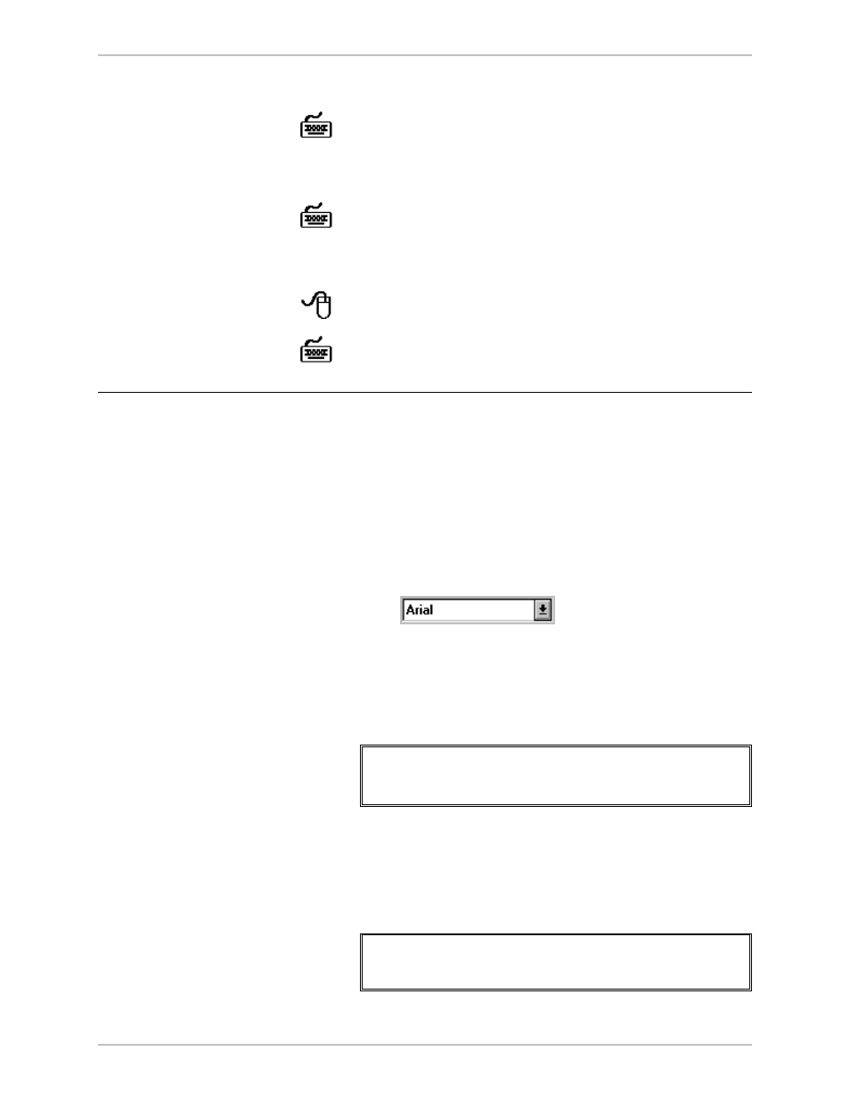 To select all text characters in a graphic, To select all text characters in the current style, To de-select text | Selecting a typeface, To select a typeface, To select a typeface from a graphic, Using an international character set | Pinnacle Speakers DEKO500 User Manual | Page 22 / 199