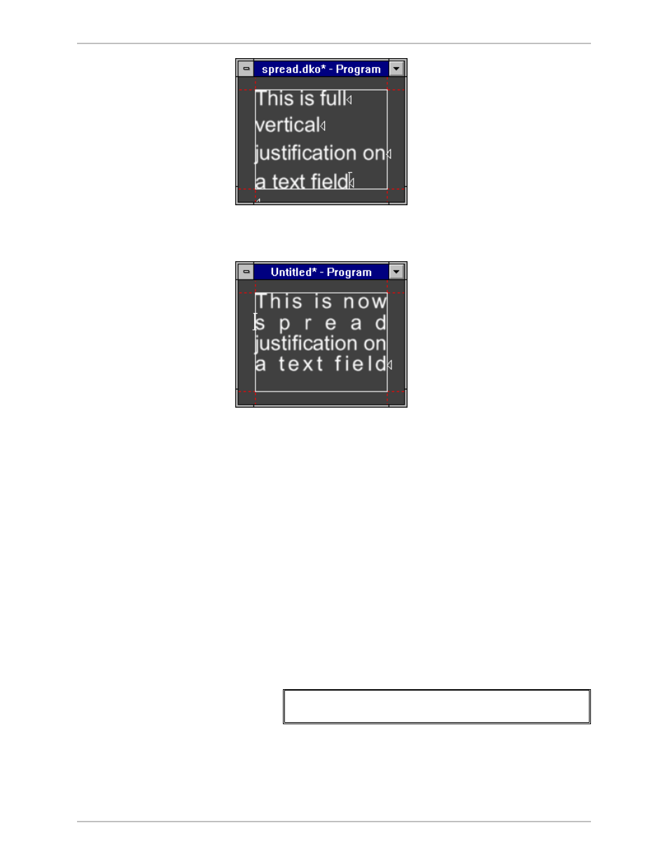 To justify text using the keyboard | Pinnacle Speakers DEKO500 User Manual | Page 36 / 199