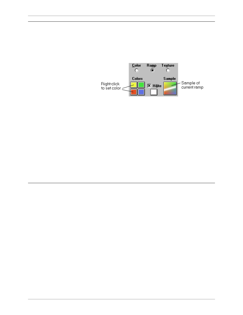Applying a ramp, To apply a ramp to a detail, To apply highlighting to a ramp | Ramp options, Applying a ramp ramp options | Pinnacle Speakers DEKO500 User Manual | Page 61 / 199