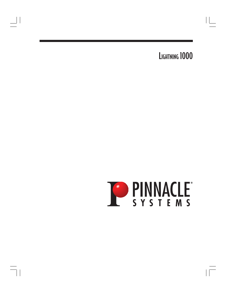 Pinnacle Speakers Lightning 1000 User Manual | 46 pages