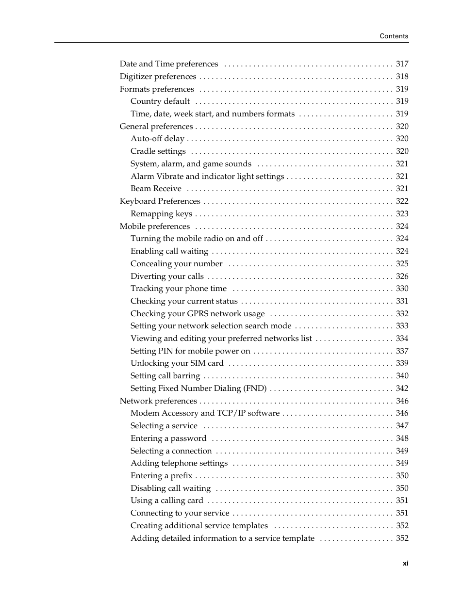 Palm Tungsten W User Manual | Page 11 / 428