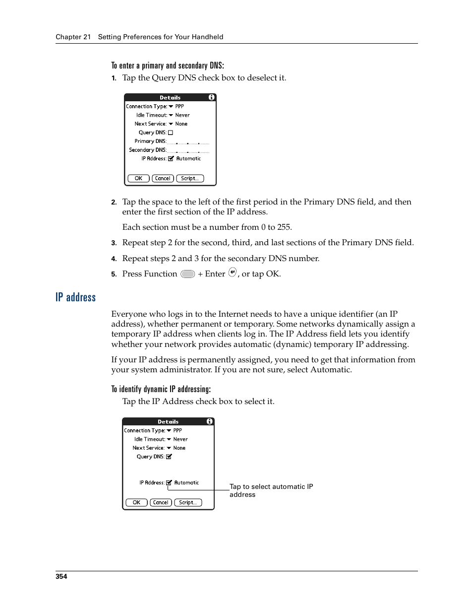 Ip address | Palm Tungsten W User Manual | Page 368 / 428