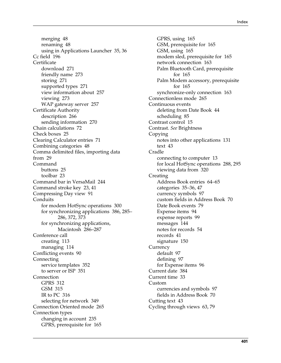 Palm Tungsten W User Manual | Page 415 / 428