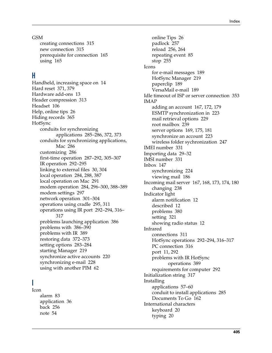 Palm Tungsten W User Manual | Page 419 / 428