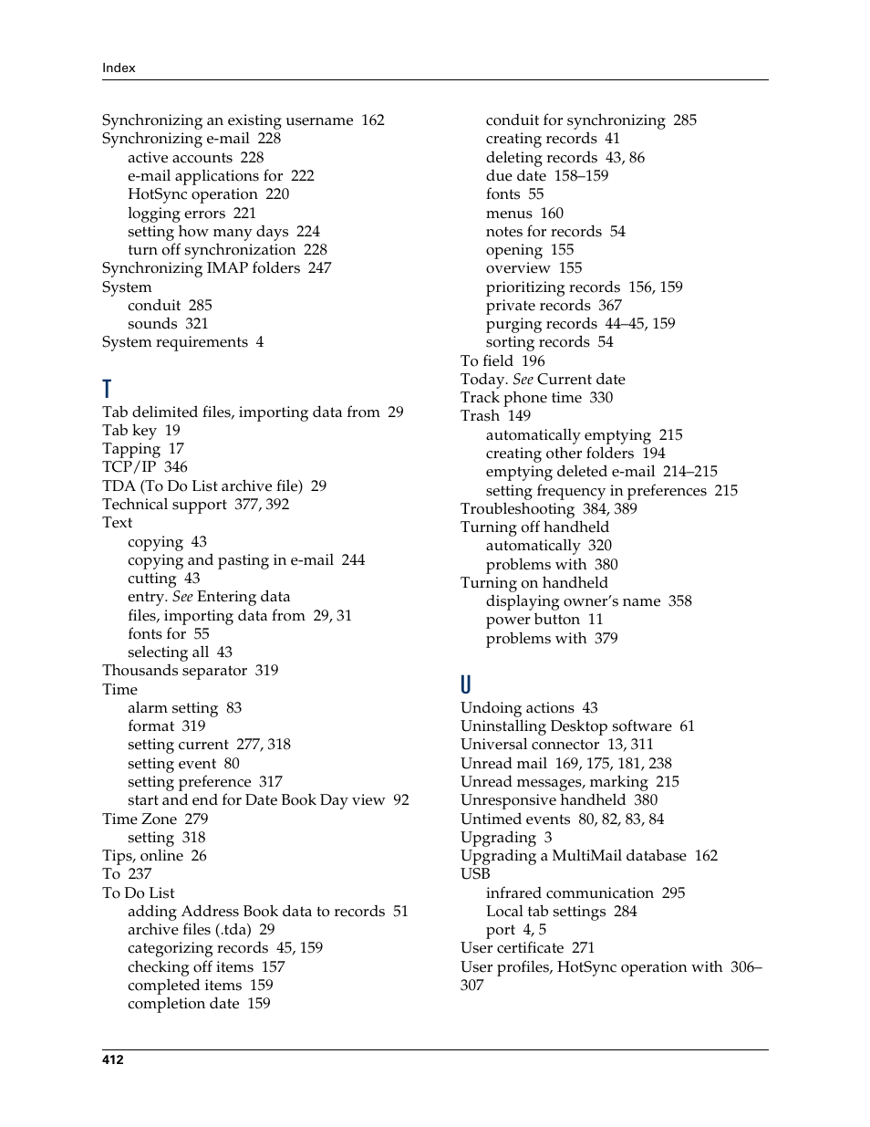 Palm Tungsten W User Manual | Page 426 / 428