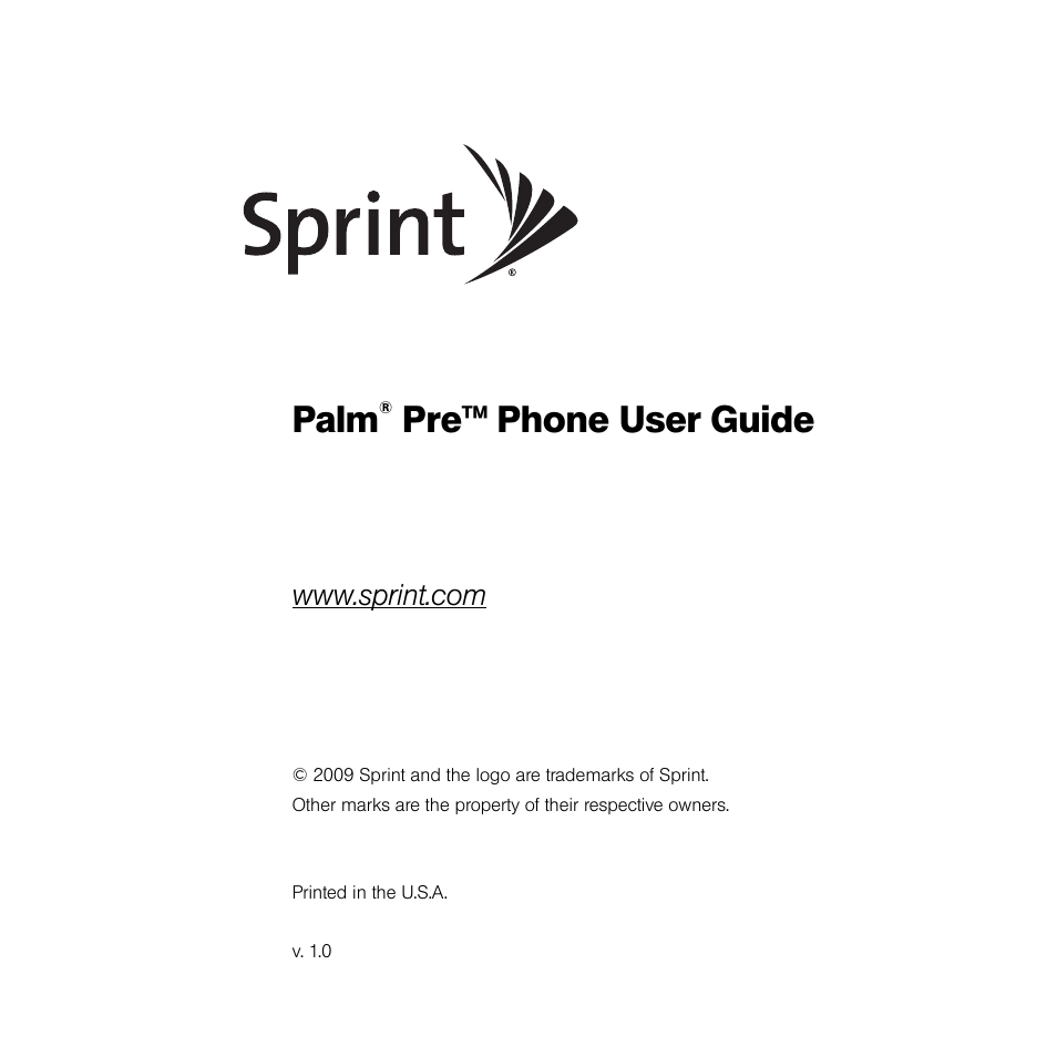 Palm Pre User Manual | 344 pages