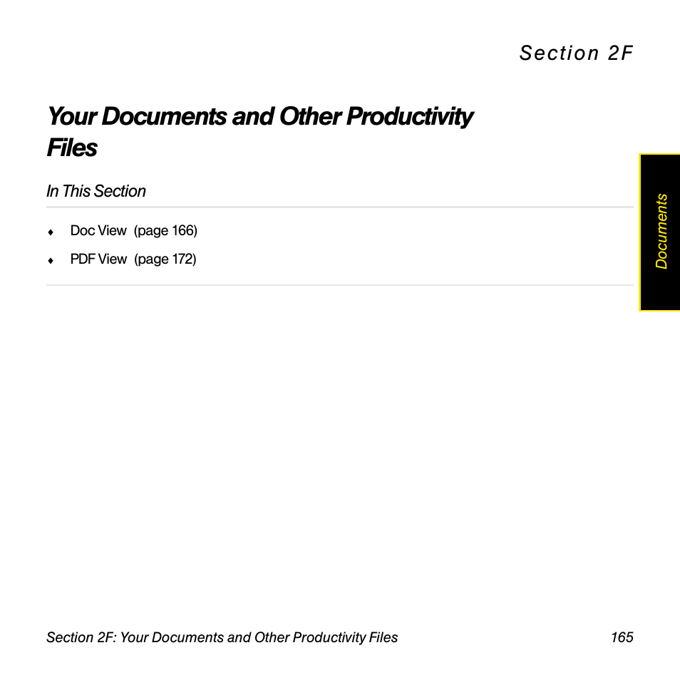 Your documents and other productivity files, 2f. your documents and other productivity files | Palm Pre User Manual | Page 165 / 344