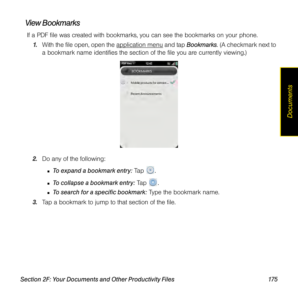 View bookmarks | Palm Pre User Manual | Page 175 / 344