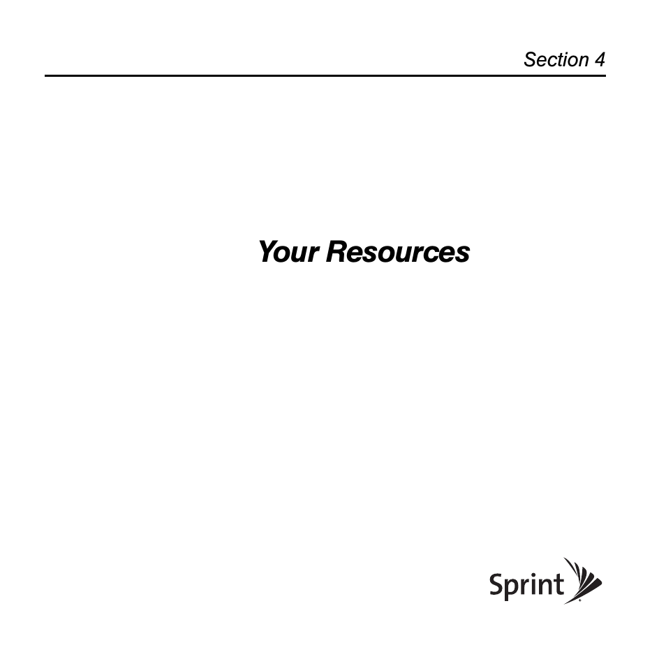 Your resources, Section 4: your resources | Palm Pre User Manual | Page 255 / 344