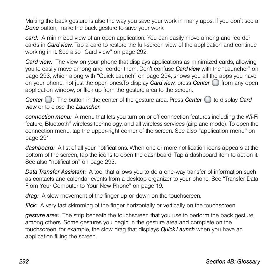 Palm Pre User Manual | Page 292 / 344