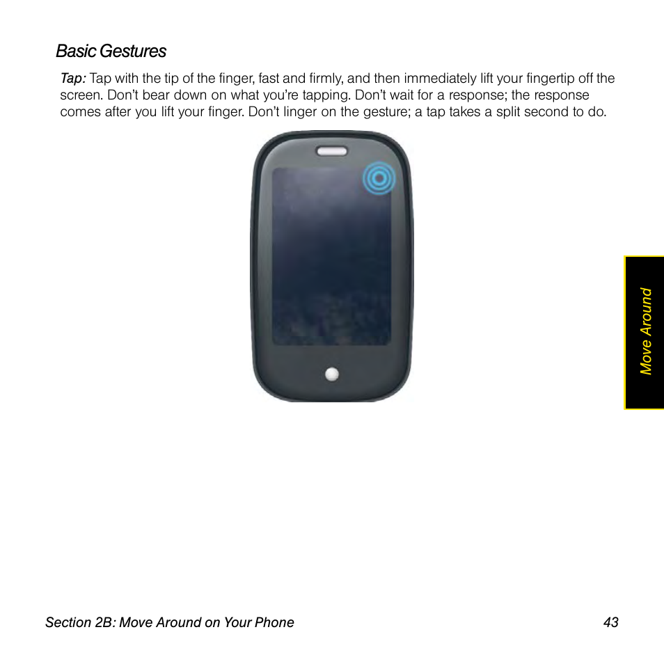 Basic gestures | Palm Pre User Manual | Page 43 / 344
