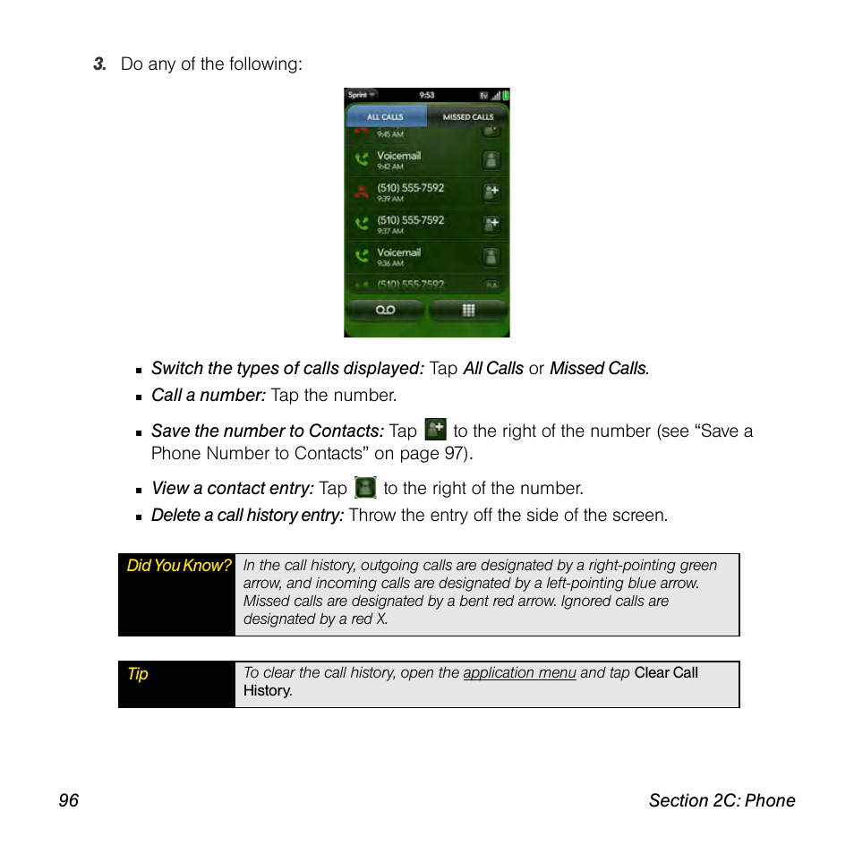 Palm Pre User Manual | Page 96 / 344