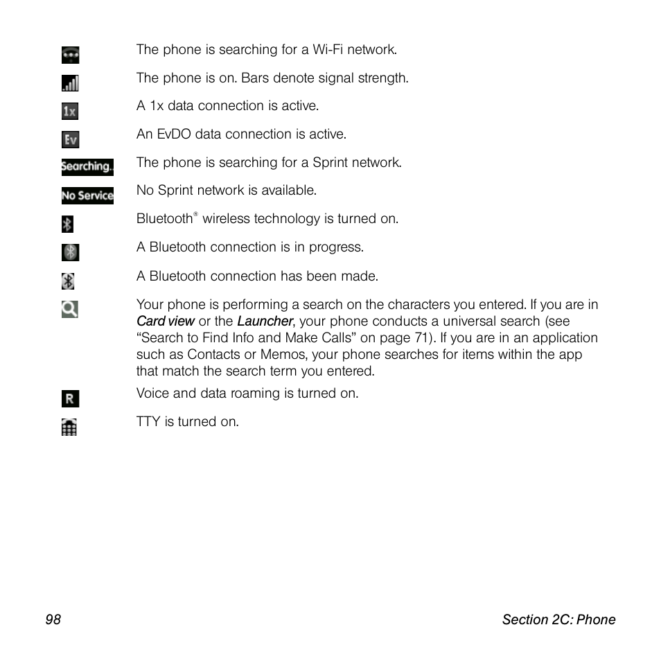 Palm Pre User Manual | Page 98 / 344