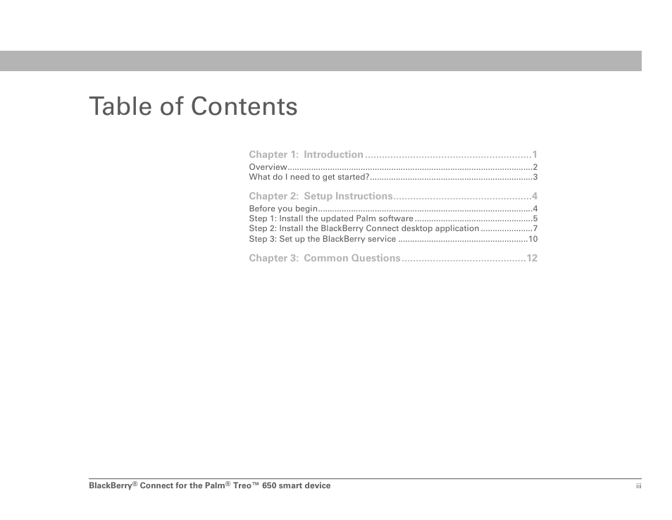 Palm Treo 650 User Manual | Page 3 / 16