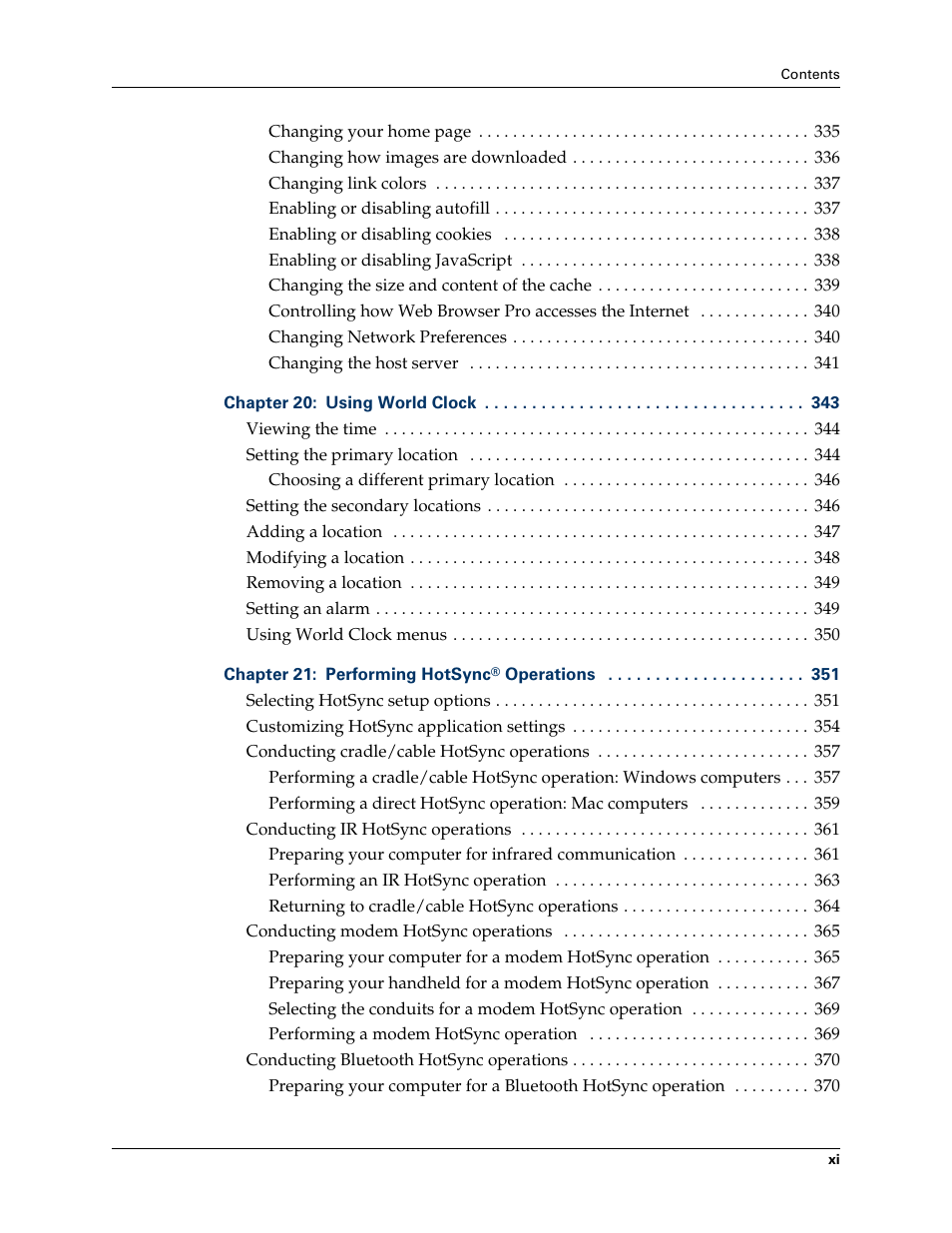 Palm TUNGSTEN T2 User Manual | Page 11 / 502