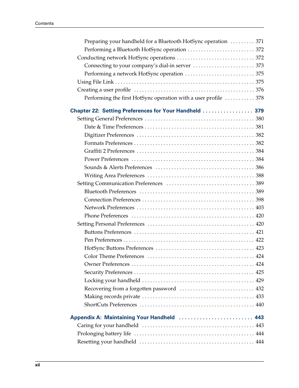 Palm TUNGSTEN T2 User Manual | Page 12 / 502